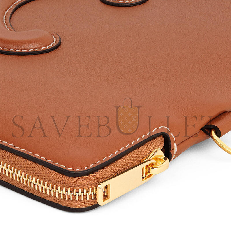 Ce1i*e small pouch with strap cuir triomphe in smooth calfskin 10j983dr8.04lu (25*17.5*1cm)
